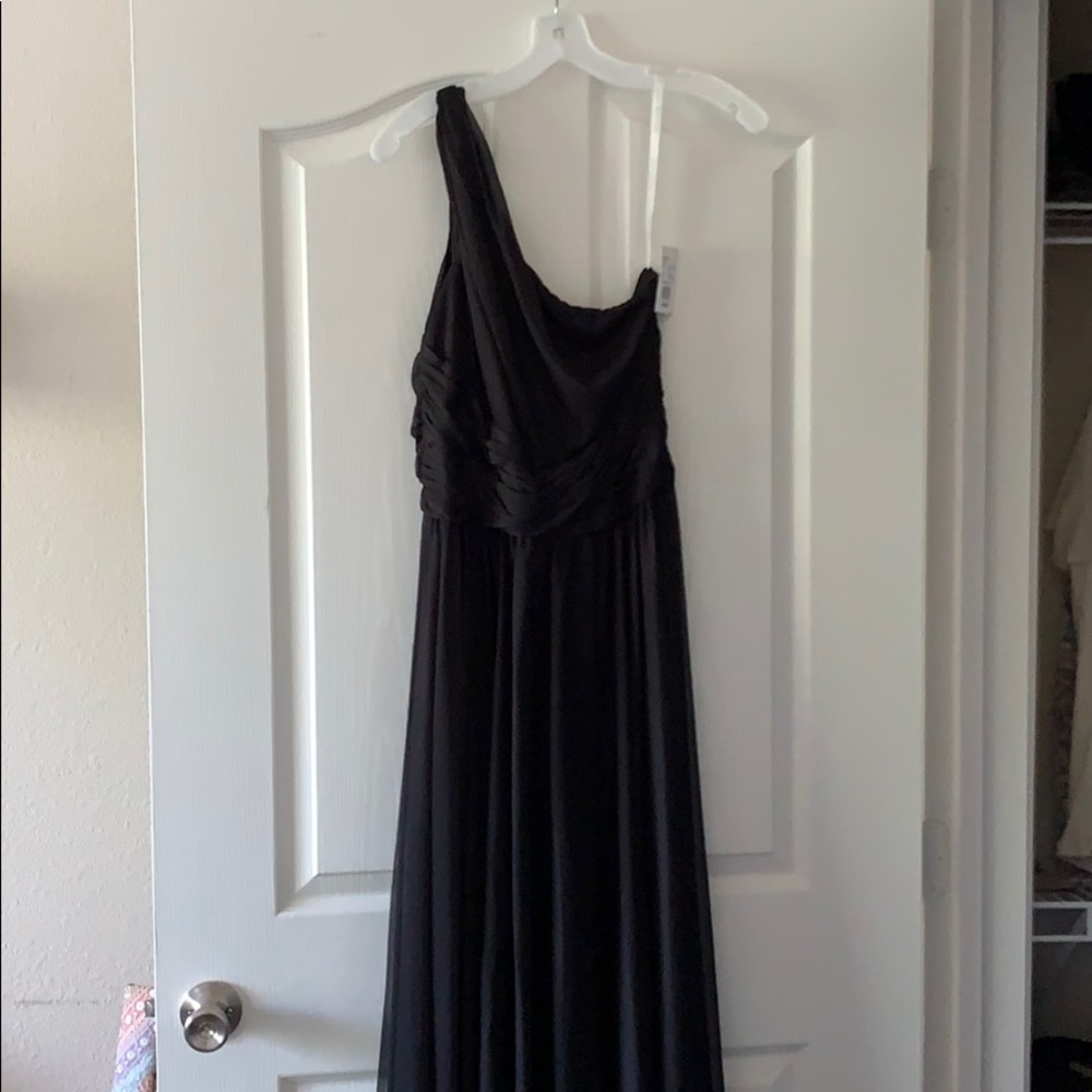 David’s Bridal Black bridesmaid dress